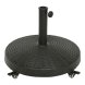 Parasollfot 841097 Svart Polyetylen Stl Med hjul  52 cm