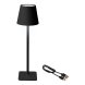 Bordslampa LED Lumineo 894376 Svart Metall 17 cm Laddningsbar