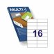 Etiketter till Skrivare MULTI 3 4708 Vit Upprtt 100 Blad 105 x