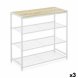 Bokhylla Confortime Vit Tr Metall 60 x 30 x 63,5 cm (3 antal)