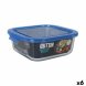 Fyrkantig matlda med lock Quttin Bl 1,1 L (6 antal)