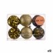 Uppsttning av julkulor Krist+ Grn PVC  7 cm (12 antal)