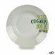 Djup tallrik Organic Vit Grn Porslin Tryck  20,6 cm 20,5 x 4 x