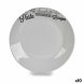 Platt skl  24,4 cm Vit Svart Porslin Pasta (10 antal)