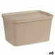 F�rvaringsl�da med lock Kipit Beige Plast 24 L (6 antal)