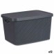 Frvaringslda med lock Antracitgr Plast 19 L 28 x 22 x 39 cm (