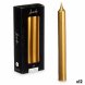 Set med levande ljus Acorde Gyllene 2 x 2 x 20 cm 8,5 x 21 x 4,5