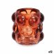 Ljusstakar Mikro-prlor Orange Glas 8,4 x 9 x 8,4 cm (12 antal)