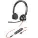 Hrlurar med Mikrofon Poly Blackwire 3325 Svart