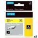Laminerat Band till Etikettskrivare Rhino Dymo ID1-12 Gul Svart