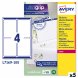 Etiketter till Skrivare Avery L7169 Vit 100 Blad 99,1 x 139 mm (