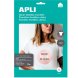 Skrivarpapper Apli 4128 10 Blad Vit A4 Textil