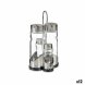 Kryddset Anna Transparent Silvrig 10 x 10 x 21 cm (12 antal)