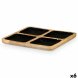 Bricka med fack Gift Decor Svart 31 x 3 x 31 cm (6 antal)