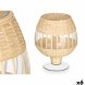 Ljusstakar SG-30540 Transparent Naturell Glas Rattan 18 x 22 x 1
