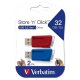 Minnessticka Verbatim Store 'n' Click 2 Delar Bl Multicolour 32