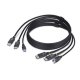 Kabeladapter Startech DDU1226-KVM-CABLE Svart 1,8 m