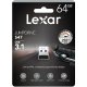 USB-minne Lexar JumpDrive S47 Svart 64 GB