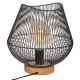 Bordslampa Atmosphera Jena Svart Metall 40 W ( 28 x 26 cm)
