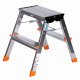 Hoppvikbar trappstege, 2 steg Krause 130020 Silvrig Aluminium