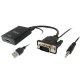 VGA till HDMI med Audio Adapter Equip 119038 Svart 20 cm