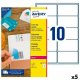 Etiketter till Skrivare Avery L4612 Vit 25 Blad 99,1 x 57 mm (5