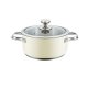 Kastrull med lock Haeger PA-16H.005A Beige  16 cm