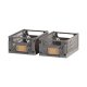 Set med stapelbara frvaringsldor Mrkgr 25 x 16,5 x 10 cm