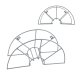 Slangvinda Grouw Metall 43 x 15 x 23 cm