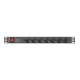 Frgreningslist 7 Tomas med Brytare Lanberg PDU-07F-0200-IEC-BK