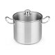 Kastrull med glaslock BRA A343936 10,5 L Stl Rostfritt stl Ros