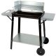 Kolgrill med hjul Aktive Emaljerad metall 90 x 85 x 32 cm Svart
