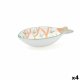 Snacksskl Quid Kaleido Vit Keramik 14 x 9 x 3 cm (4 antal)