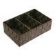 Ask med fack Versa Mrkbrun 21 x 10 x 32 cm
