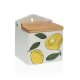Saltkar med lock Versa Keramik Bambu Dolomite Citron 10 x 12,5 x