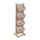 Badrumshyllor Versa Nadir Brun 35 x 125 x 35 cm