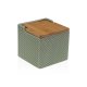 Saltkar med lock Versa Grn Keramik Bambu Dolomite 11 x 11 x 11