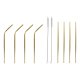 teranvndningsbart sugrr DKD Home Decor Gyllene Rostfritt stl