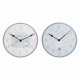 Vggklocka DKD Home Decor Bl Multicolour Rosa Tr Metall Plast