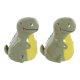Saltkar med lock DKD Home Decor LC-173478 Dinosaurie Vit Grn Do