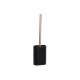 Toalettborste DKD Home Decor Svart Gyllene Harts 10 x 6 x 40 cm