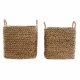 Korg - set DKD Home Decor Brun Naturell Rusar (2 Delar)