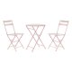 Bordsgrupp med 2 stolar DKD Home Decor MB-177410 Rosa 60 x 60 x