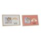 Fotoram DKD Home Decor Regnbge Rosa Vit Barn Tr MDF (25 x 1 x