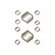 Spegelspel DKD Home Decor Speglar Gyllene Brons polypropen (50 x