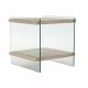 Nattduksbord DKD Home Decor Glas Tr MDF (50 x 50 x 49 cm)