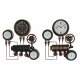 Vggklocka DKD Home Decor Svart Rd Jrn Gyllene (2 pcs) (46 x 1