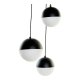 Taklampa DKD Home Decor Vit Svart Metall Glas 220 V (40 x 40 x 8