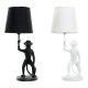 Bordslampa DKD Home Decor Vit Svart Polyester Metall Harts 25W 2