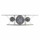 Vggklocka DKD Home Decor Glas Jrn Flygplan Tr MDF Mrkgr (12